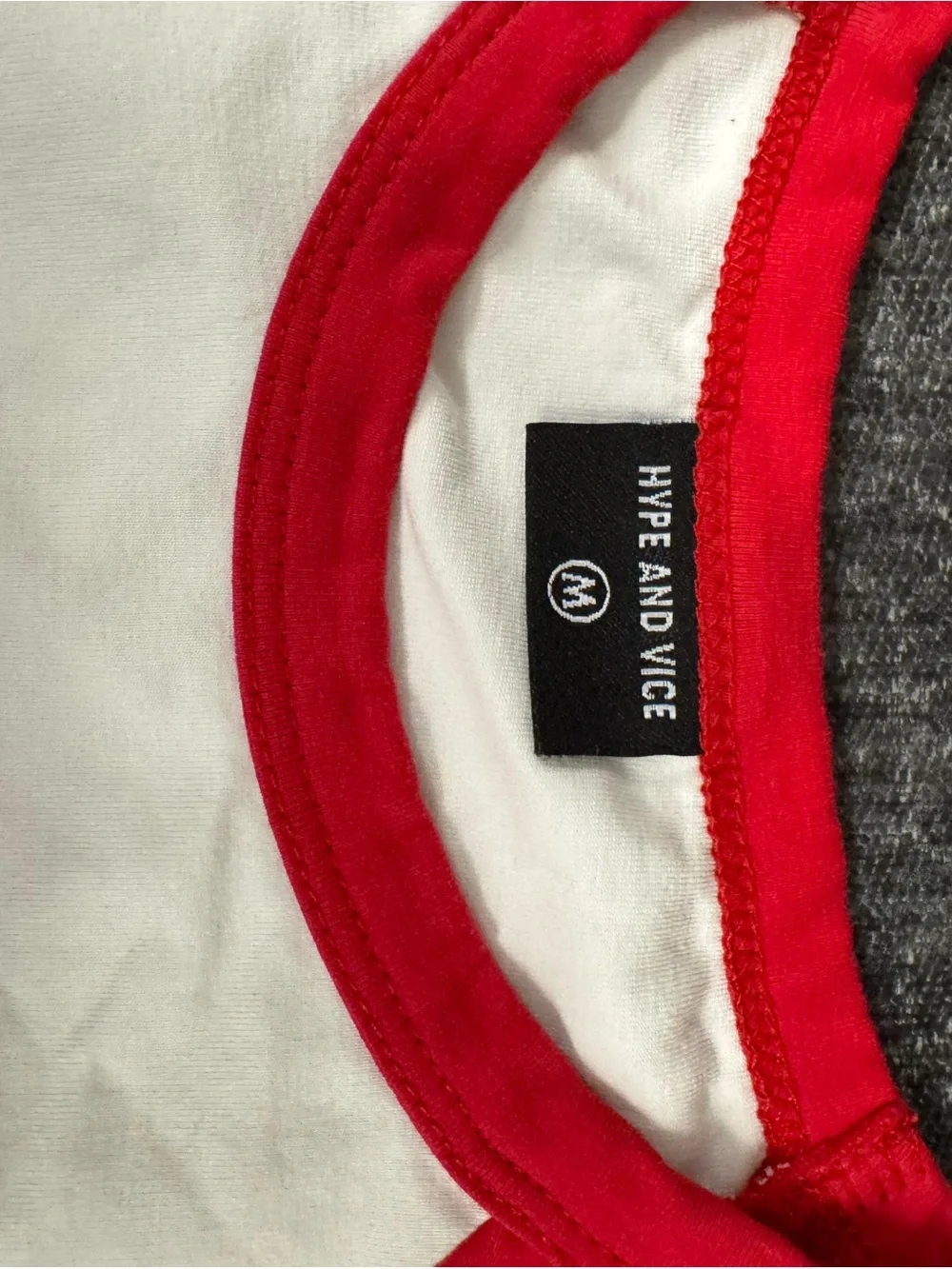 Hype Kids Raglan Tee - Red & White Tampa Script